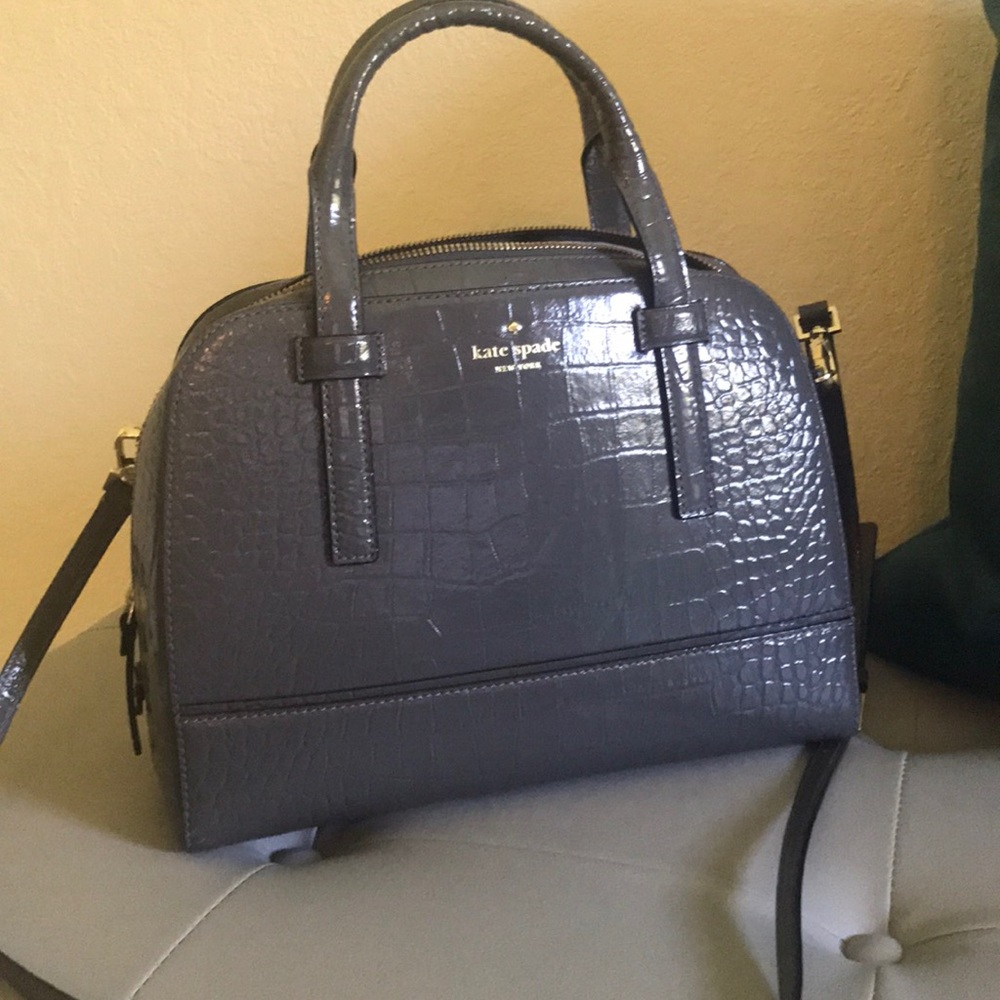 Gray Crocodile Kate Spade Bag-Like New!